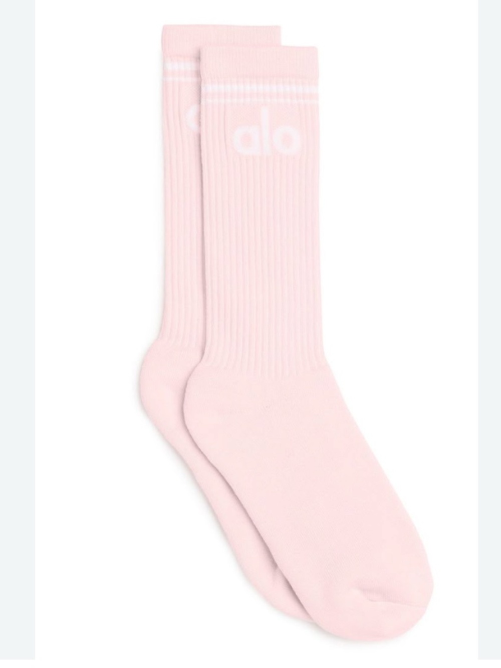 ALO Unisex Throwback Sock Pink/White
